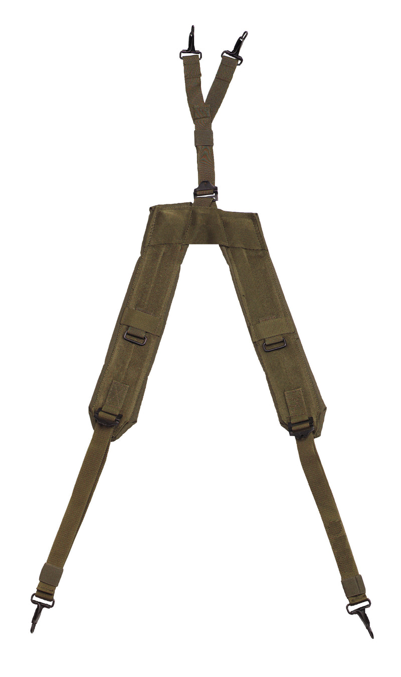 40055 Rothco G.I. Type Enhanced Nylon Y Style LC-1 Suspenders - Olive Drab, Black
