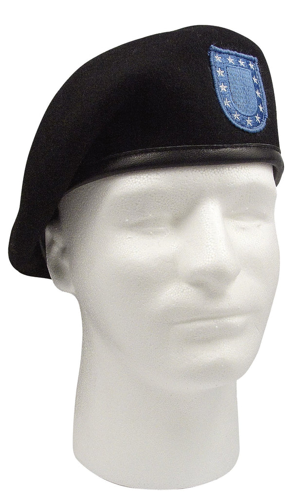 4919 Rothco "Inspection Ready" Black Beret With Flash