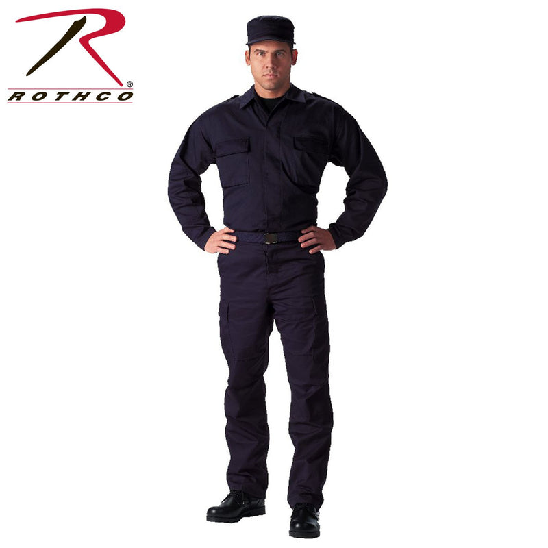 6110 Rothco Ultra Forcetm 2-pocket Navy Blue Tactical B.D.U. Shirt