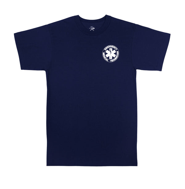 6337 Rothco 2-Sided EMT T-Shirt - Navy Blue