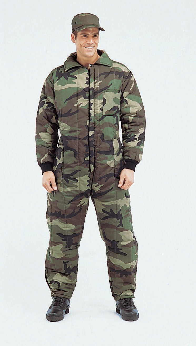 7015 Rothco Mens Insulated Coverall - Woodland Camo