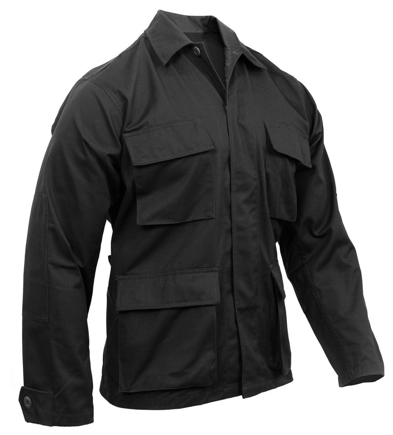 7970 Rothco Poly/Cotton Twill Solid BDU Shirts - Black