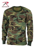 6705 Rothco Kids Long Sleeve Woodland Camouflage T-shirt