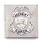 HWC Square Security Guard badge 2" x2" Pin Back Breast Badge - NICKEL
