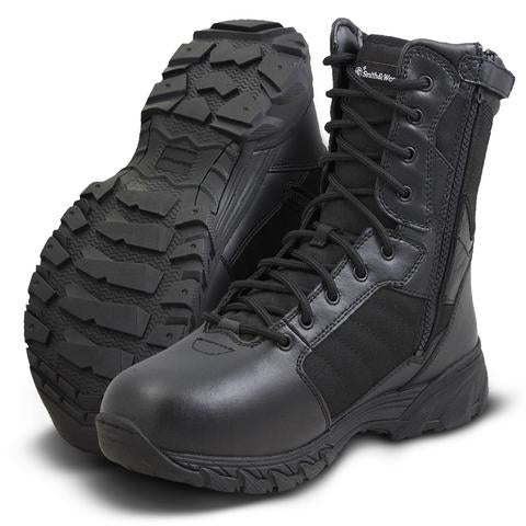 Smith & Wesson® Footwear Breach 2.0 Men's Tactical Side-Zip Boots - 8" Black