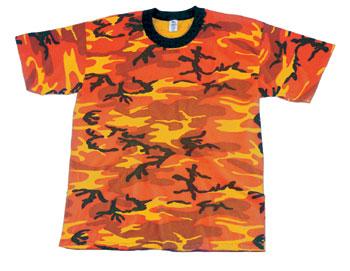 5997 Rothco Colored Camo T-Shirts - Savage Orange Camo