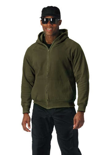 6260 Thermal-lined Zipper Hooded Sweatshirt