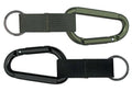291 Rothco Jumbo 80mm Carabiner W/web Black / Olive Drab