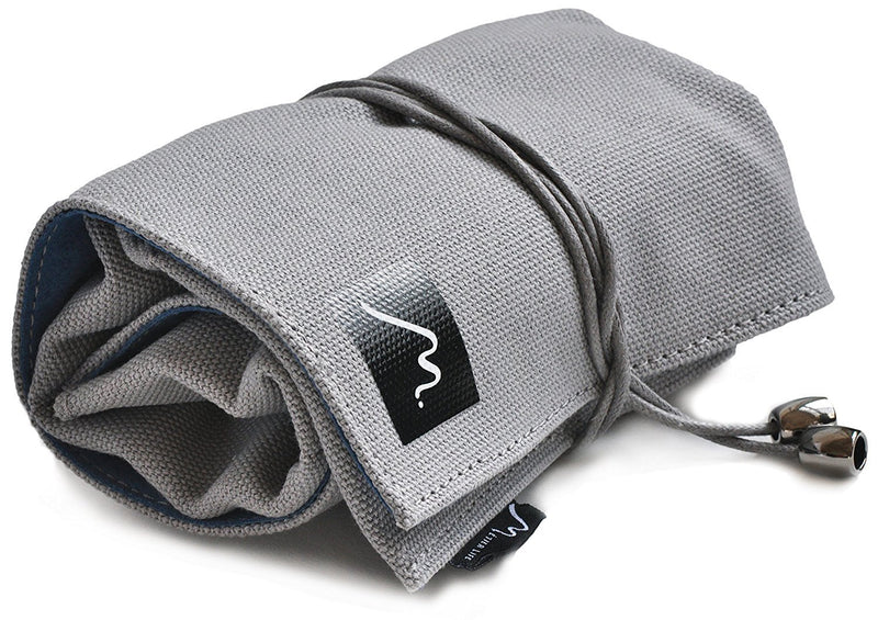 Metier Life Watch Roll for Travel Storage made w/ Soft Vegan Suede & Canvas