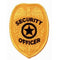 SECURITY OFFICER Guard Gold Uniform Badge Shield Patch Emblem Insignia 2-3/8" x 3-3/4" (2 Patches Included, Pair !)