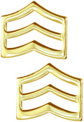 Tactical365Â® Pair of Sergeant Rank Insignia Pins for Police or Military