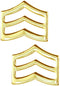 Tactical365Â® Pair of Sergeant Rank Insignia Pins for Police or Military