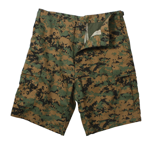 65412 Rothco BDU Shorts Poly/cotton - Woodland Digital Camo